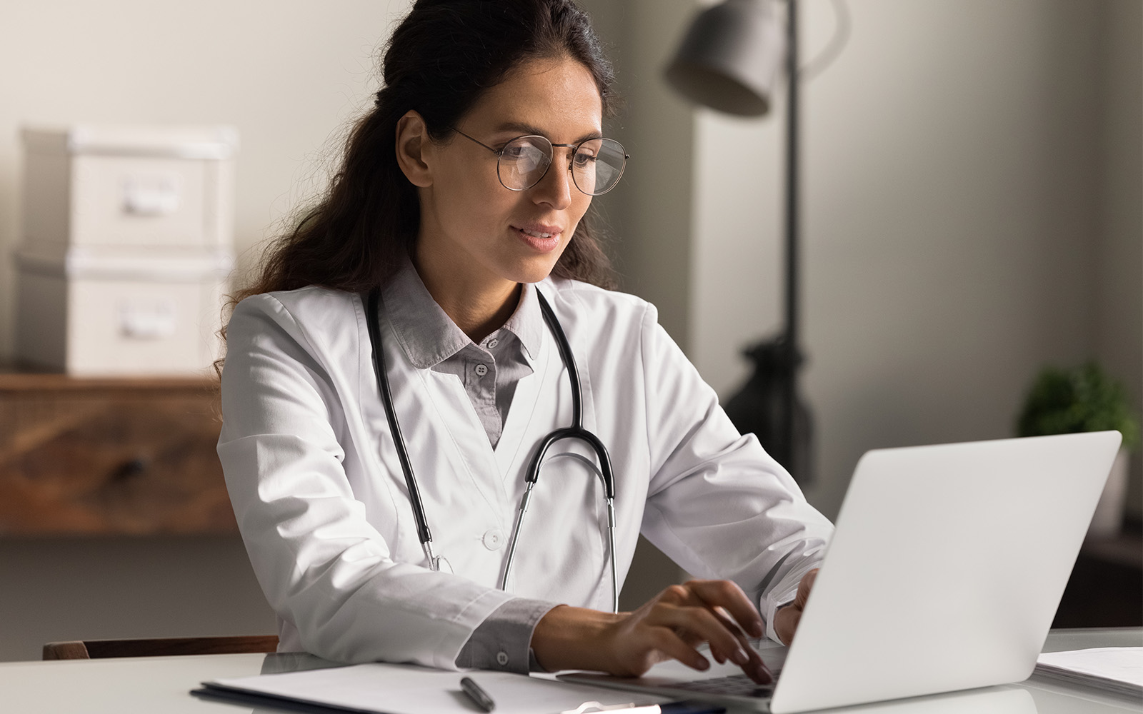 Doctor at a laptop