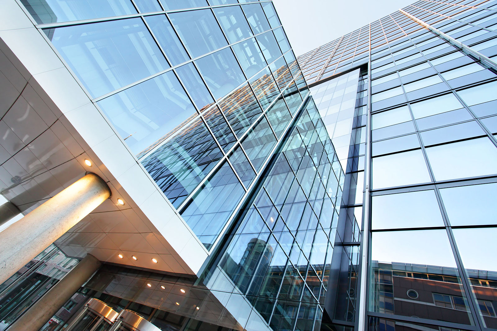 Glass office building