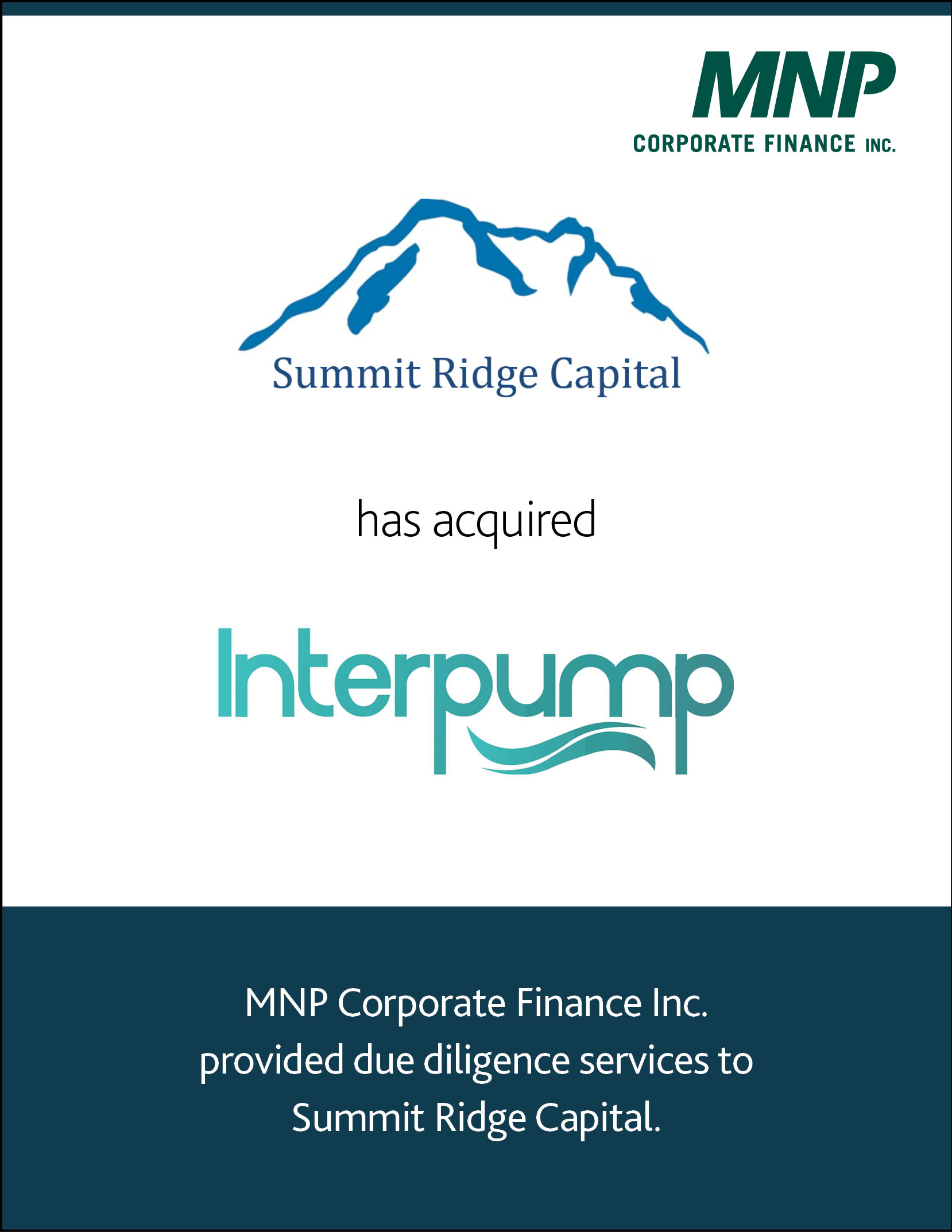 Summit Ridge Capital has acquired Interpump