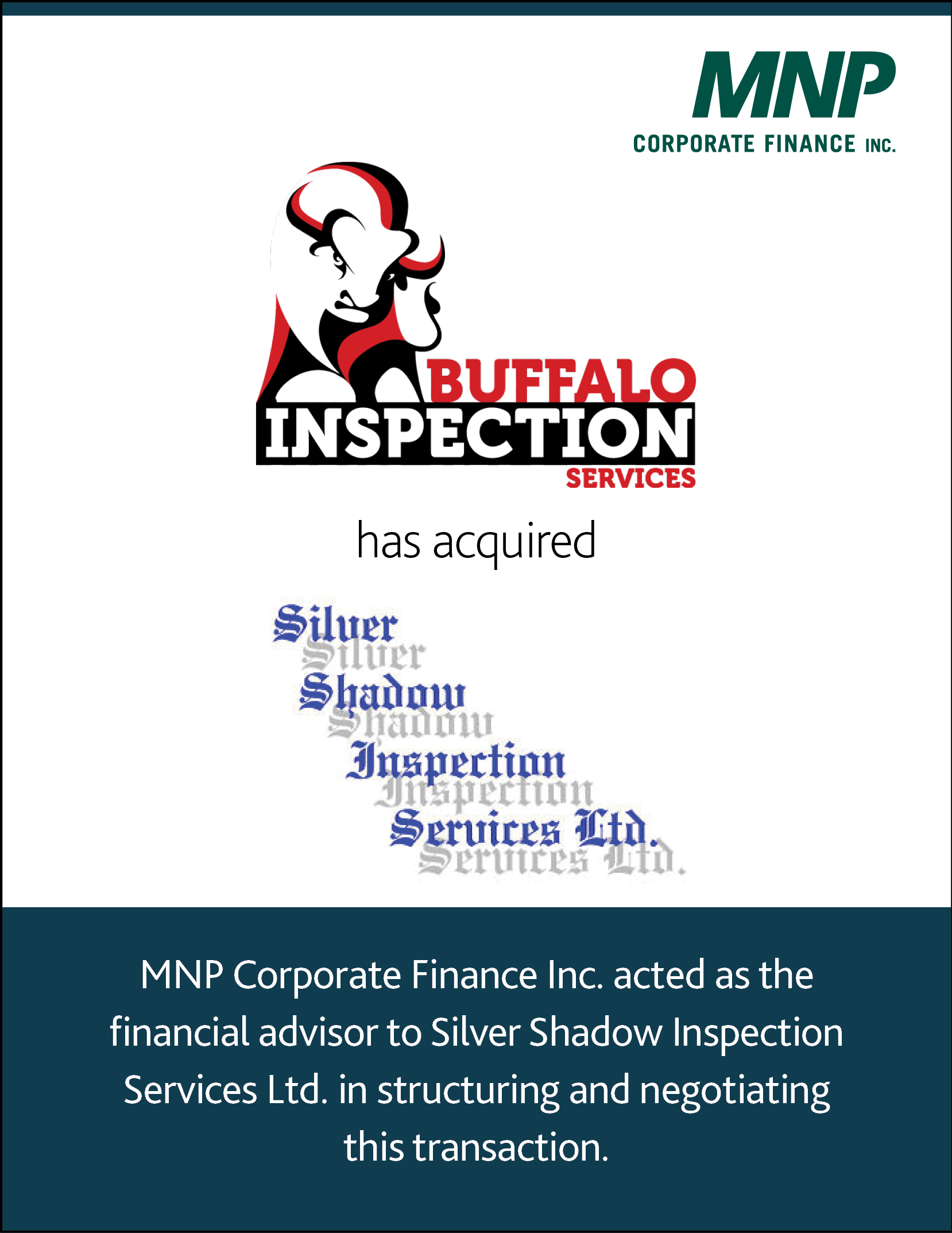 Buffalo Inspection Services as acquired Silver Shadow Inspection Services