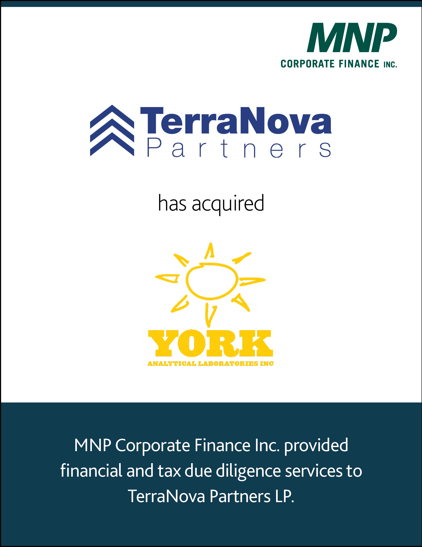 TerraNova Partners LP has acquired York Analytical Laboratories, Inc.